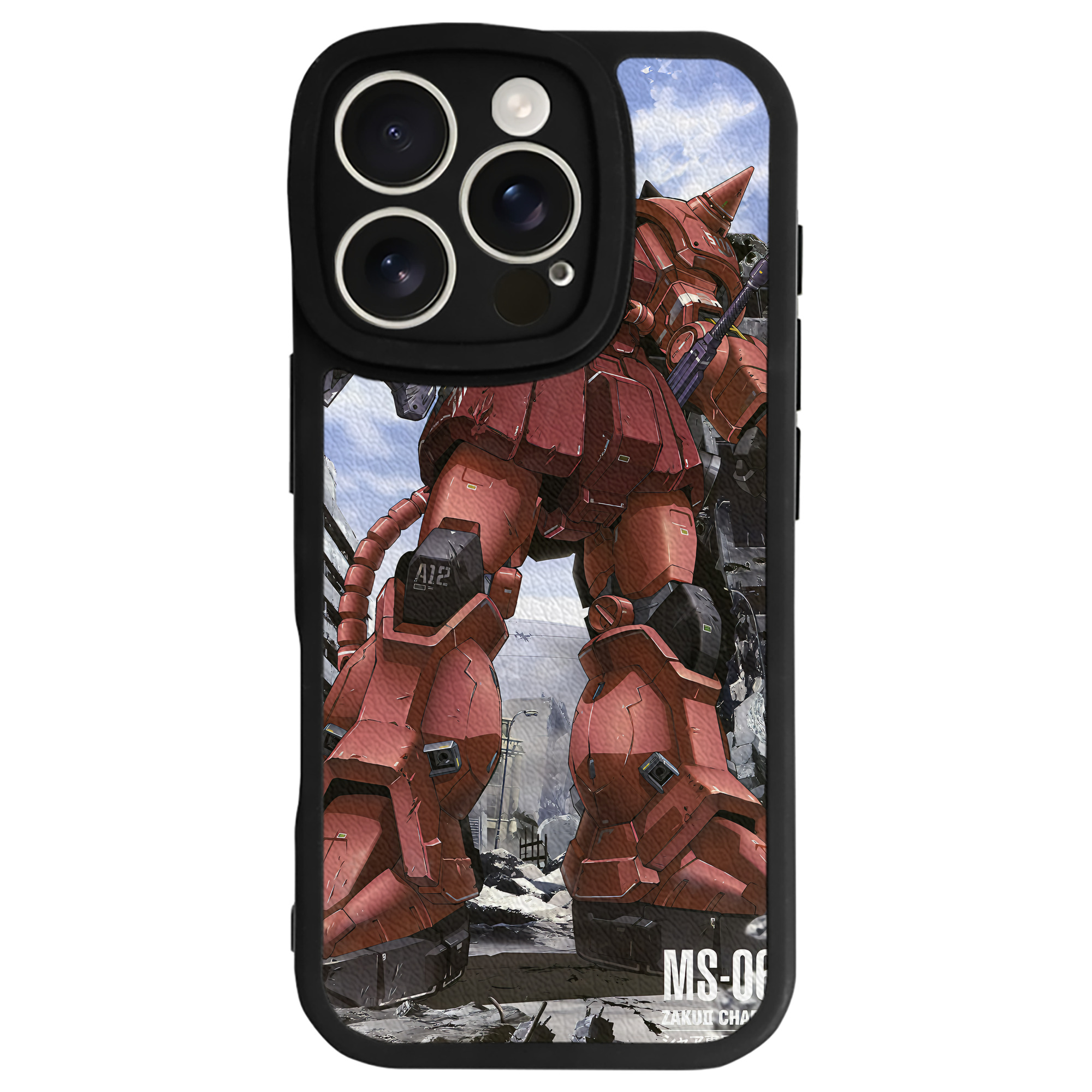 （画像用） 機動戦士ガンダム Mobile Suit Gundam 【iPhone 16シリーズ対応】シリコンスマホケース（レザー調） 材質：シリコン
